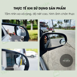 Combo 2 Gương Cầu Lồi 360 Độ Gắn Gương Chiếu Hậu Ô Tô – Gương Hình Chữ Nhật - Hình 99