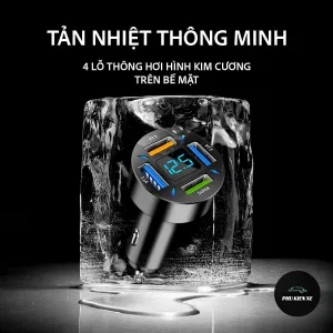 Tẩu Sạc Ô Tô: Sạc Điện Thoại Qualcom 3.0 với 4 Cổng USB - Hình 77