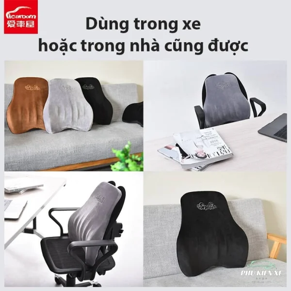 Gối tựa đầu - tựa lưng ICAROOM cao su non dành cho xe ô tô và ghế văn phòng chống đau lưng - Image 6