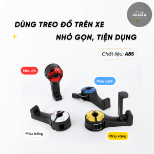 Móc Treo Đồ Sau Ghế Xe Hơi Ô Tô Kiêm Kẹp Điện Thoại Tiện Lợi – Màu Bạc - Hình 47