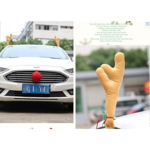 Cặp Sừng Tuần Lộc Ô Tô Và Mũi Đỏ Trang Trí Xe Hơi – Sừng Hươu Trang Trí Xe Hơi & Mũi Tuần Lộc Giáng Sinh – Sừng đỏ - Hình 98