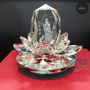 Tượng quan âm pha lê cao cấp để trang trí taplo xe hơi – phòng khách – bàn làm việc [ tặng kèm nước hoa] - Hình 8