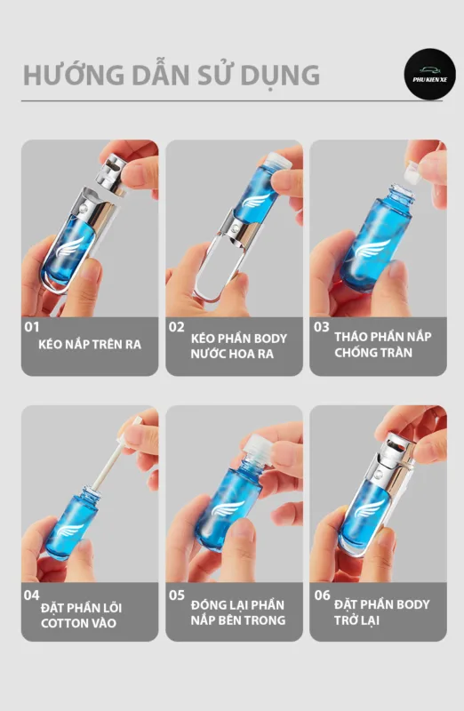 hướng dẫn sử dụng nước hoa ô tô kẹp cửa gió