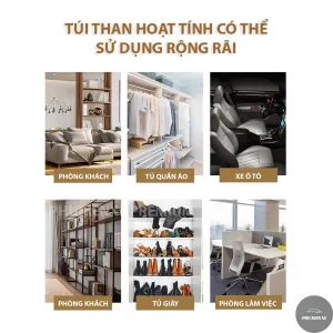 Túi Than Hoạt Tính Diệt Khuẩn – Khử Mùi – Lọc Không Khí – Túi Than Tre Hoạt Tính Cho Xe Hơi – Tủ Quần Áo - Hình 97