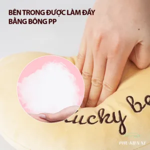 Gối Tựa Đầu Gắn Dây An Toàn Cho Bé Lucky Bear – Sweet Bunny Dễ Thương – Bảo vệ Vai và Cổ Bé Khi Ngồi Xe Ô Tô - Hình 6