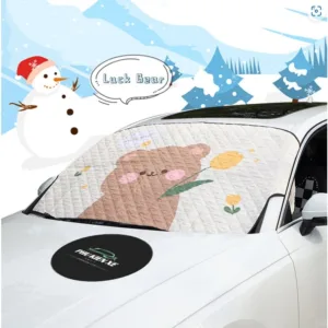 Tấm bạt che chắn nắng ngoài kính lái ô tô 3 Lớp – chống nóng cách nhiệt cho xe oto – Rèm Che Nắng ô tô – Bạt Gấu Nâu - Hình 93