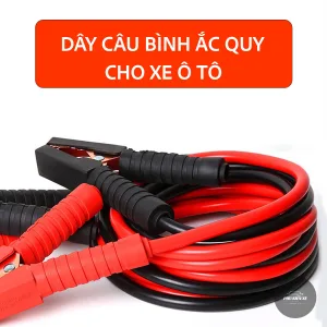 Dây Câu Bình Ắc Quy Cho Xe Hơi 1800A 2m5 - Câu Điện Bình Ắc Quy Ô Tô 4-8 Chỗ