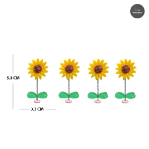 Set 5 Hoa Hướng Dương Dễ Thương Trang Trí Taplo Xe Ô Tô - Hình 81