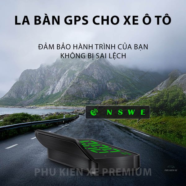 HUD Màn Hiển Thị Tốc Độ Chạy Xe Ô Tô - OBD Hiển Thị Bản M1 Định Vị Cảnh Báo Tốc Độ - Image 2