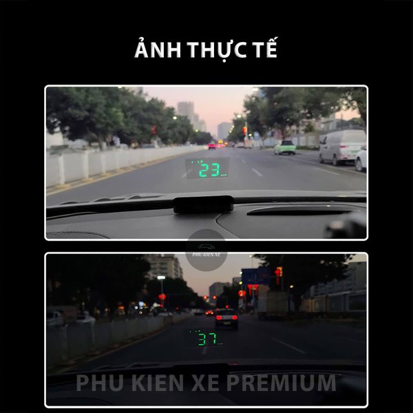 HUD Màn Hiển Thị Tốc Độ Chạy Xe Ô Tô - OBD Hiển Thị Bản M1 Định Vị Cảnh Báo Tốc Độ - Image 7