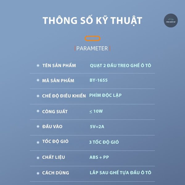 Quạt Đôi Treo Xe Ô Tô Dùng Nguồn USB - Hai Quạt Hoạt Động Độc Lập - Quạt Làm Mát Xe Hơi - Image 5