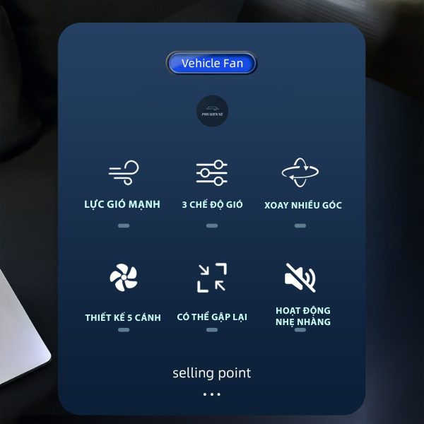 Quạt Đôi Treo Xe Ô Tô Dùng Nguồn USB - Hai Quạt Hoạt Động Độc Lập - Quạt Làm Mát Xe Hơi - Image 3