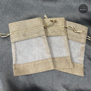 Túi Vải Đay Có Cửa Sổ - Túi Đựng Hạt Cafe - Quà Tặng Nhỏ Xinh - Túi Vải Bố Lanh Dây Rút